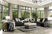 Gray chenille fabric US-made casual style sofa main photo