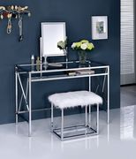 Lismore (Chrome) Silver metal / mirrored style glam vanity