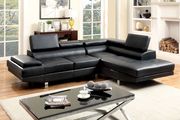 Kemina (Black) 2pcs sectional in contemporary style