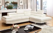 Kemina (White) 2pcs sectional in contemporary style