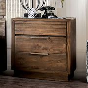 Natural wood minimalist style nightstand main photo