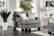 US-made casual transition style gray fabric chair main photo