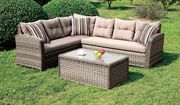 Sectional + coffee table patio furniture set main photo