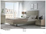 Light gray special order contemporary bed main photo