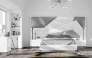 DOR 28 Contemporary platform bed in white / special order