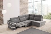European stylish gray recliner sectional sofa main photo