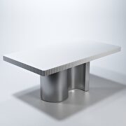 Wave (White) White Spain-made dining table in wave pattern