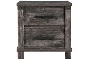 Farmhouse style gray distressed finish night stand
