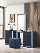 Avon Navy blue glossy vanity + stool set