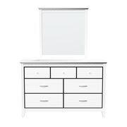 Affordable white dresser w/ mirrored accents main photo