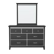Affordable black dresser w/ mirrored accents main photo