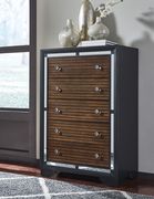 Brown/cherry two toned modern style chest main photo