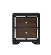 Brown/cherry two toned modern style nightstand main photo