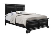 Antique black finish traditional full bed main photo