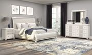 Elegant white / silver chic style bed main photo