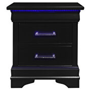 Charlie (Black) Rubberwood casual style black night stand
