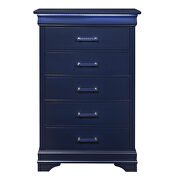 Rubberwood casual style blue chest
