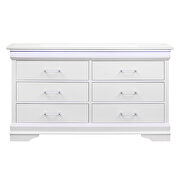 Charlie (White) Rubberwood casual style white dresser