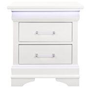 Charlie (White) Rubberwood casual style white nightstand