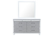 White dresser with crystals in glam style