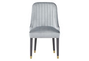Grey velvet dining chair main photo
