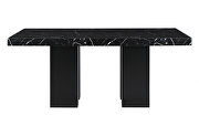 Dining table with black faux marble top main photo