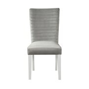 Silver / white dining chair