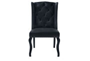 Wingback design tufted chair in charcoal fabric main photo