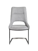 Contemporary gray / light gray dining chair