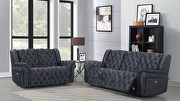 Granite polyester blend fabric tufted recliner sofa main photo