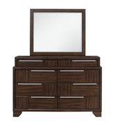 Brown finish casual style 8 drawer dresser main photo