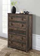 Weathered rustic finish casual style chest main photo