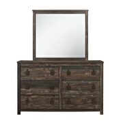 Weathered rustic finish casual style dresser