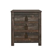 Weathered rustic finish casual style nightstand