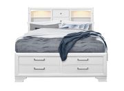 Jordyn (White) Rubberwood storage full bed w/ plenty of drawers