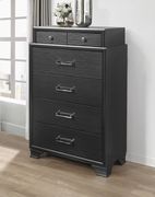 Rubberwood chest in gray
