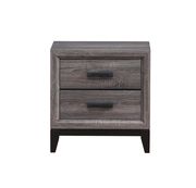 Gray contemporary style casual nightstand