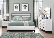 White contemporary style casual bedroom