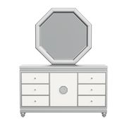 Silver/white contemporary style dresser main photo