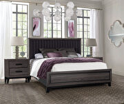 Laura II Foil gray / faux marble contemporary bed