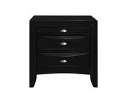 Modern black nightstand in casual style