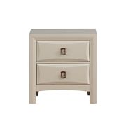 Casual style nightstand in almond beige finish main photo
