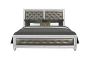 High-gloss modern design platform king bed main photo