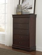 Simple casual style chest in merlot finish main photo