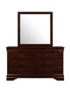 Simple casual style dresser in merlot finish main photo
