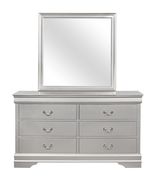 Simple casual style dresser in silver finish main photo