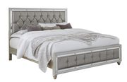 Gray/mirrored casual style full bed main photo