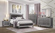 Crystal outline stylish queen size bed