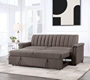 G0201 (Brown) Brown pull out sofa bed
