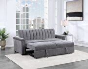 G0201 (Gray) Dark grey pull out sofa bed
